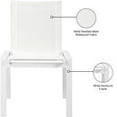  Meridian Nizuc White Mesh Water Resistant Fabric Outdoor Patio Dining Chair IMAGE 8