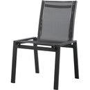  Meridian Nizuc Black Mesh Water Resistant Fabric Outdoor Patio Dining Chair IMAGE 1