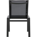  Meridian Nizuc Black Mesh Water Resistant Fabric Outdoor Patio Dining Chair IMAGE 3