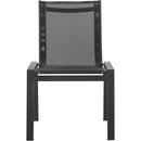  Meridian Nizuc Black Mesh Water Resistant Fabric Outdoor Patio Dining Chair IMAGE 4
