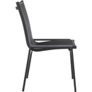  Meridian Nizuc Black Mesh Water Resistant Fabric Outdoor Patio Dining Chair IMAGE 5