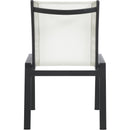  Meridian Nizuc White Mesh Water Resistant Fabric Outdoor Patio Dining Chair IMAGE 3
