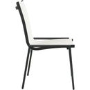  Meridian Nizuc White Mesh Water Resistant Fabric Outdoor Patio Dining Chair IMAGE 5