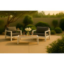  Meridian Nizuc Brown Aluminum Outdoor Patio Coffee Table IMAGE 2