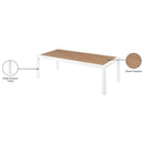  Meridian Nizuc Brown Aluminum Outdoor Patio Coffee Table IMAGE 7