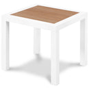  Meridian Nizuc Brown Aluminum Outdoor Patio End Table IMAGE 1