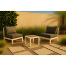  Meridian Nizuc Brown Aluminum Outdoor Patio End Table IMAGE 2