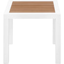  Meridian Nizuc Brown Aluminum Outdoor Patio End Table IMAGE 3