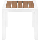  Meridian Nizuc Brown Aluminum Outdoor Patio End Table IMAGE 4