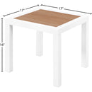  Meridian Nizuc Brown Aluminum Outdoor Patio End Table IMAGE 6