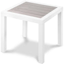  Meridian Nizuc Grey Aluminum Outdoor Patio End Table IMAGE 1