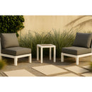  Meridian Nizuc Grey Aluminum Outdoor Patio End Table IMAGE 2