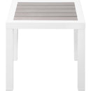  Meridian Nizuc Grey Aluminum Outdoor Patio End Table IMAGE 3