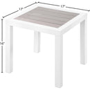  Meridian Nizuc Grey Aluminum Outdoor Patio End Table IMAGE 6