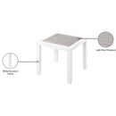  Meridian Nizuc Grey Aluminum Outdoor Patio End Table IMAGE 7