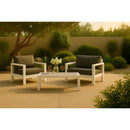  Meridian Nizuc Grey Aluminum Outdoor Patio Coffee Table IMAGE 2