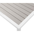  Meridian Nizuc Grey Aluminum Outdoor Patio Coffee Table IMAGE 5