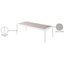  Meridian Nizuc Grey Aluminum Outdoor Patio Coffee Table IMAGE 7