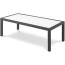  Meridian Nizuc White Aluminum Outdoor Patio Coffee Table IMAGE 1