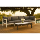  Meridian Nizuc White Aluminum Outdoor Patio Coffee Table IMAGE 2