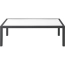  Meridian Nizuc White Aluminum Outdoor Patio Coffee Table IMAGE 3