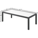  Meridian Nizuc White Aluminum Outdoor Patio Coffee Table IMAGE 6