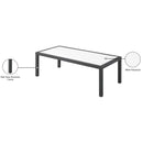  Meridian Nizuc White Aluminum Outdoor Patio Coffee Table IMAGE 7