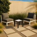  Meridian Nizuc White Aluminum Outdoor Patio End Table IMAGE 2