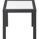  Meridian Nizuc White Aluminum Outdoor Patio End Table IMAGE 3