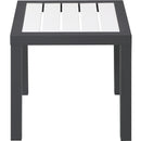  Meridian Nizuc White Aluminum Outdoor Patio End Table IMAGE 4