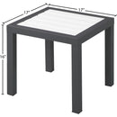  Meridian Nizuc White Aluminum Outdoor Patio End Table IMAGE 6
