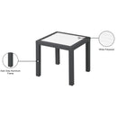  Meridian Nizuc White Aluminum Outdoor Patio End Table IMAGE 7