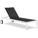  Meridian Nizuc Black Adjustable Mesh Water Resistant Fabric Outdoor Patio Adjustable Sun Chaise Lounge IMAGE 1