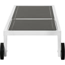  Meridian Nizuc Grey Adjustable Mesh Water Resistant Fabric Outdoor Patio Adjustable Sun Chaise Lounge IMAGE 4