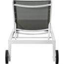  Meridian Nizuc Grey Adjustable Mesh Water Resistant Fabric Outdoor Patio Adjustable Sun Chaise Lounge IMAGE 5