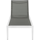  Meridian Nizuc Grey Adjustable Mesh Water Resistant Fabric Outdoor Patio Adjustable Sun Chaise Lounge IMAGE 9