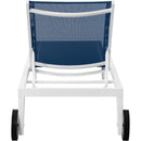  Meridian Nizuc Navy Adjustable Mesh Water Resistant Fabric Outdoor Patio Adjustable Sun Chaise Lounge IMAGE 5