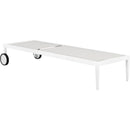  Meridian Nizuc White Adjustable Mesh Water Resistant Fabric Outdoor Patio Adjustable Sun Chaise Lounge IMAGE 3