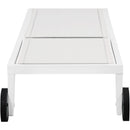  Meridian Nizuc White Adjustable Mesh Water Resistant Fabric Outdoor Patio Adjustable Sun Chaise Lounge IMAGE 4