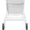  Meridian Nizuc White Adjustable Mesh Water Resistant Fabric Outdoor Patio Adjustable Sun Chaise Lounge IMAGE 5
