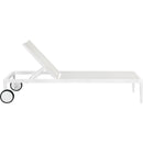 Meridian Nizuc White Adjustable Mesh Water Resistant Fabric Outdoor Patio Adjustable Sun Chaise Lounge IMAGE 6