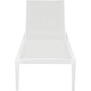  Meridian Nizuc White Adjustable Mesh Water Resistant Fabric Outdoor Patio Adjustable Sun Chaise Lounge IMAGE 9