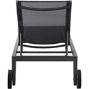  Meridian Nizuc Black Adjustable Mesh Water Resistant Fabric Outdoor Patio Adjustable Sun Chaise Lounge IMAGE 5
