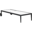  Meridian Nizuc White Adjustable Mesh Water Resistant Fabric Outdoor Patio Adjustable Sun Chaise Lounge IMAGE 3