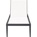  Meridian Nizuc White Adjustable Mesh Water Resistant Fabric Outdoor Patio Adjustable Sun Chaise Lounge IMAGE 9