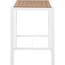  Meridian Nizuc Brown Square Aluminum Outdoor Patio Bar Table IMAGE 3