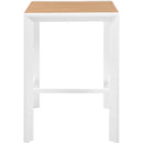  Meridian Nizuc Brown Square Aluminum Outdoor Patio Bar Table IMAGE 4