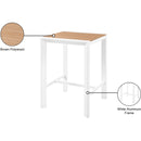  Meridian Nizuc Brown Square Aluminum Outdoor Patio Bar Table IMAGE 7
