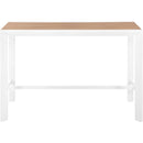  Meridian Nizuc Brown Rectangle Aluminum Outdoor Patio Bar Table IMAGE 3