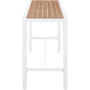  Meridian Nizuc Brown Rectangle Aluminum Outdoor Patio Bar Table IMAGE 4